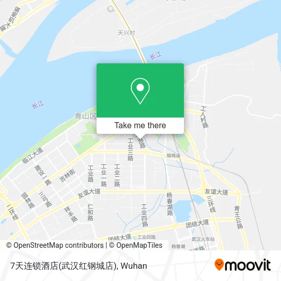 7天连锁酒店(武汉红钢城店) map