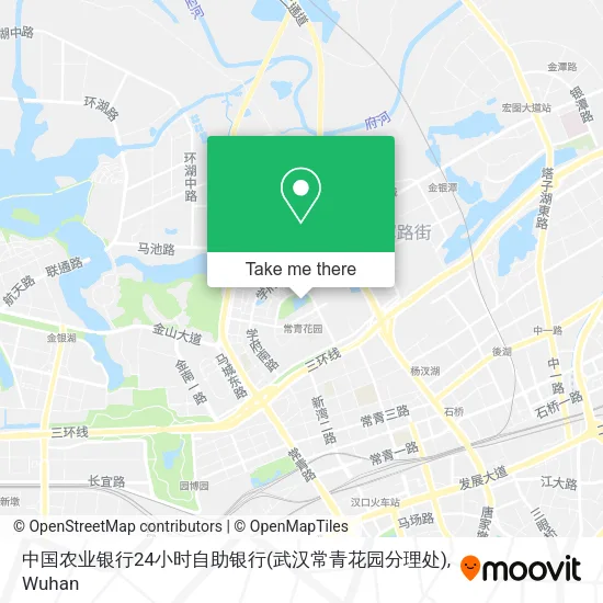 中国农业银行24小时自助银行(武汉常青花园分理处) map