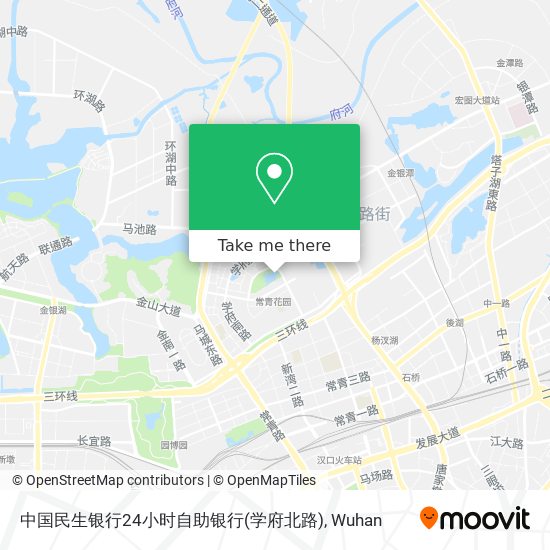 中国民生银行24小时自助银行(学府北路) map