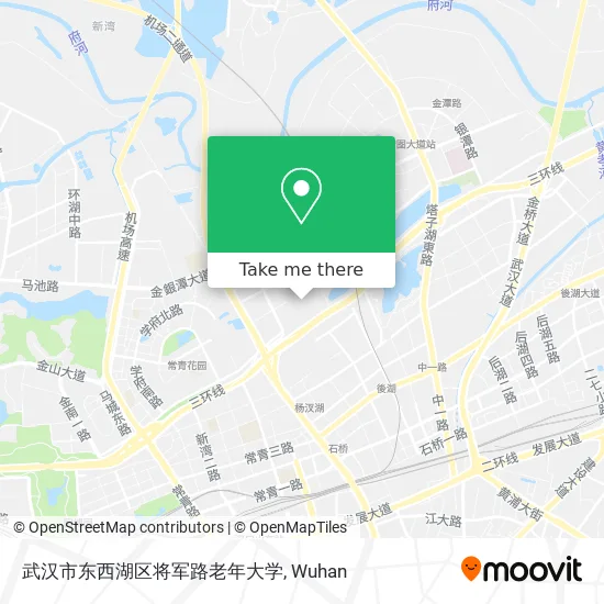 武汉市东西湖区将军路老年大学 map
