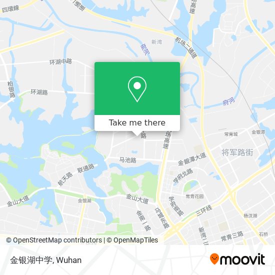 金银湖中学 map