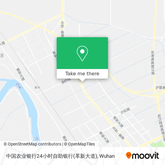 中国农业银行24小时自助银行(革新大道) map