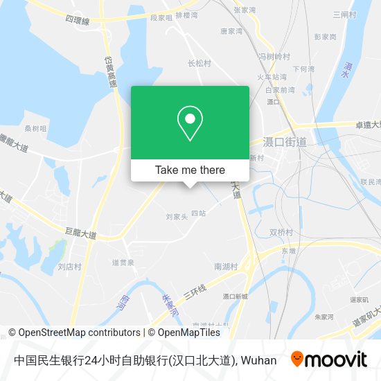中国民生银行24小时自助银行(汉口北大道) map