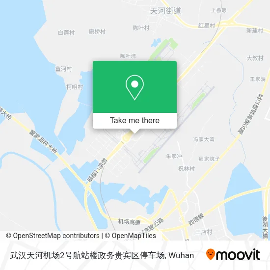 武汉天河机场2号航站楼政务贵宾区停车场 map