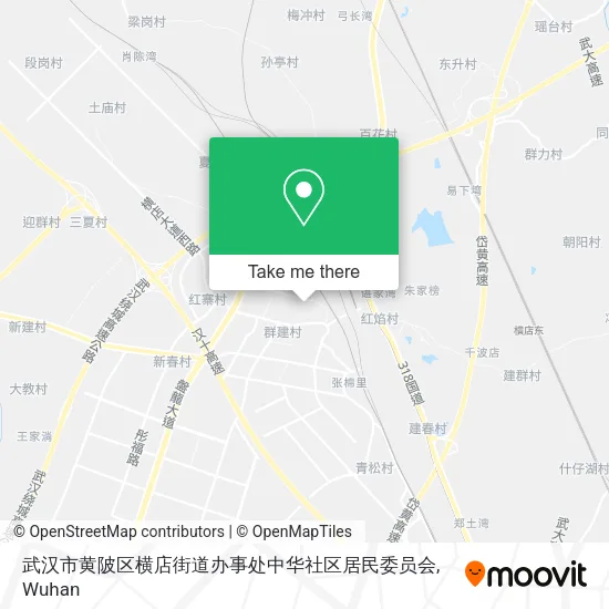 武汉市黄陂区横店街道办事处中华社区居民委员会 map