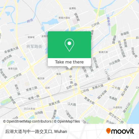 后湖大道与中一路交叉口 map