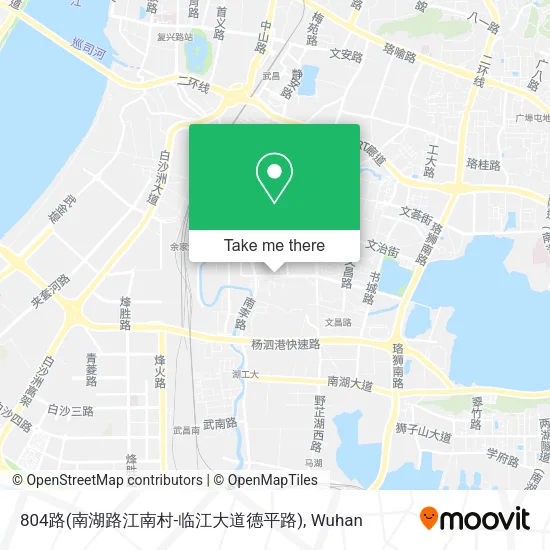 804路(南湖路江南村-临江大道德平路) map
