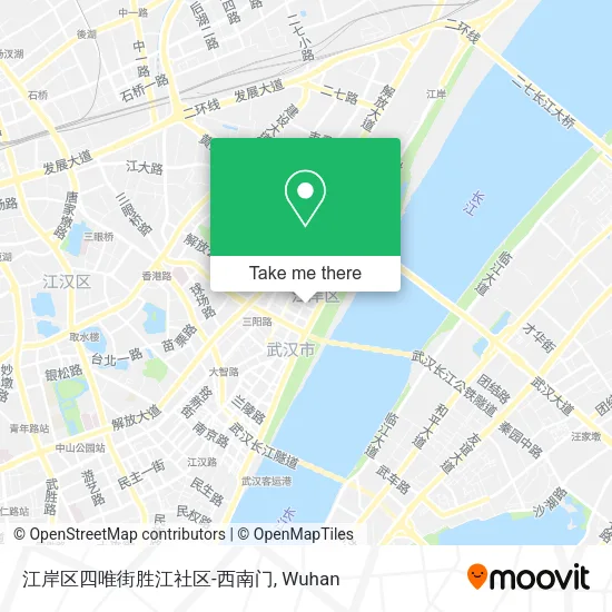 江岸区四唯街胜江社区-西南门 map