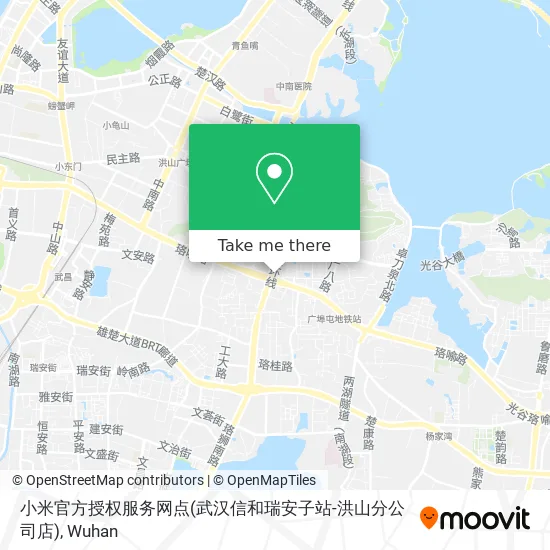 小米官方授权服务网点(武汉信和瑞安子站-洪山分公司店) map