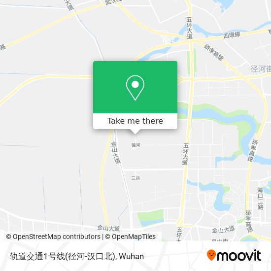 轨道交通1号线(径河-汉口北) map