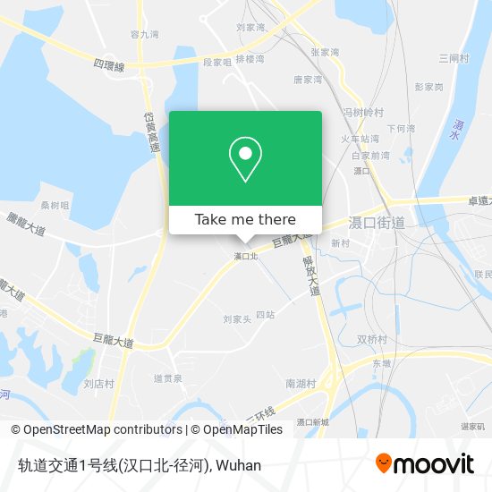 轨道交通1号线(汉口北-径河) map