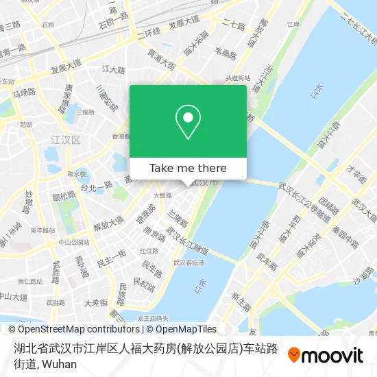 湖北省武汉市江岸区人福大药房(解放公园店)车站路街道 map