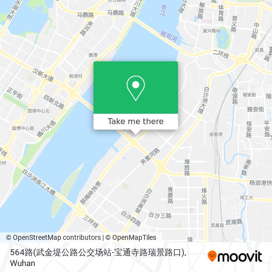 564路(武金堤公路公交场站-宝通寺路瑞景路口) map