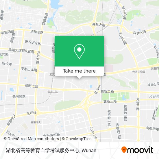 湖北省高等教育自学考试服务中心 map