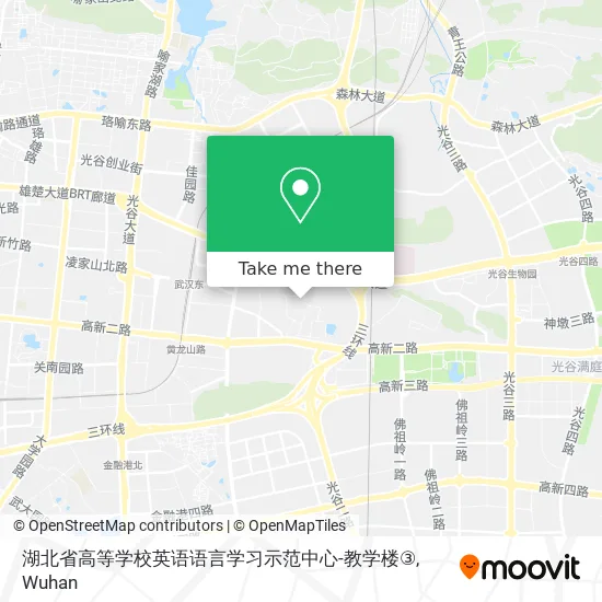 湖北省高等学校英语语言学习示范中心-教学楼③ map