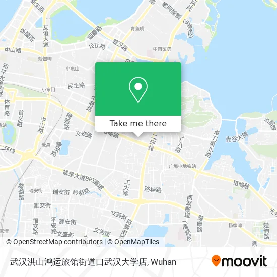 武汉洪山鸿运旅馆街道口武汉大学店 map