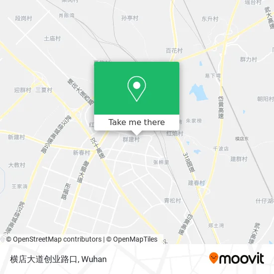 横店大道创业路口 map