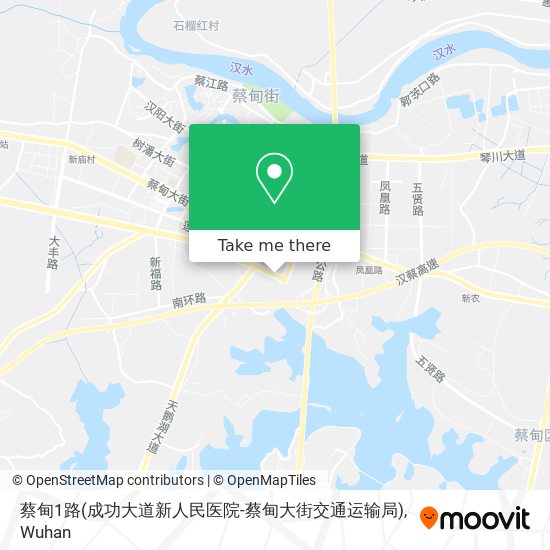 蔡甸1路(成功大道新人民医院-蔡甸大街交通运输局) map