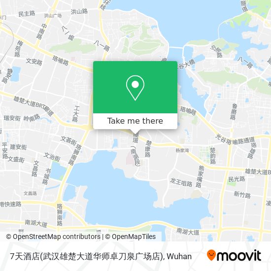 7天酒店(武汉雄楚大道华师卓刀泉广场店) map