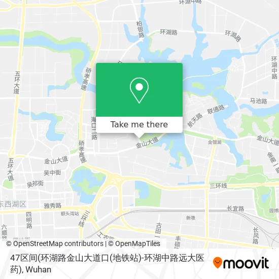 47区间(环湖路金山大道口(地铁站)-环湖中路远大医药) map