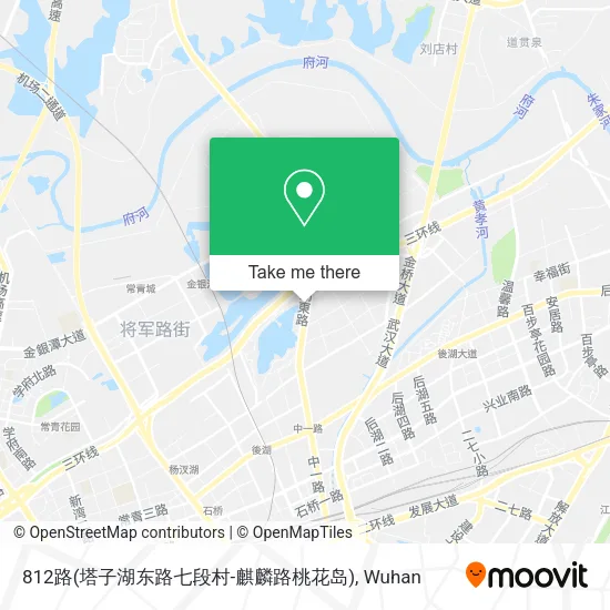 812路(塔子湖东路七段村-麒麟路桃花岛) map