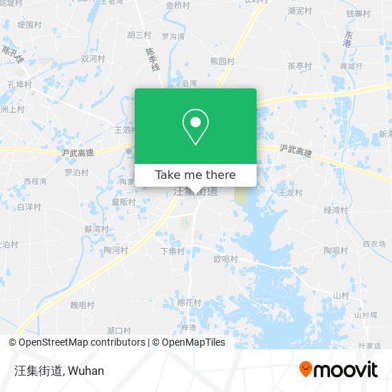 汪集街道 map