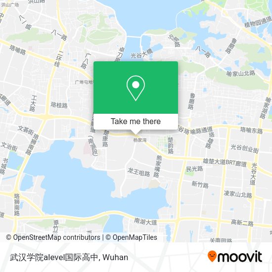 武汉学院alevel国际高中 map