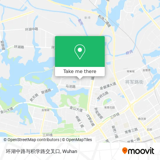 环湖中路与积学路交叉口 map