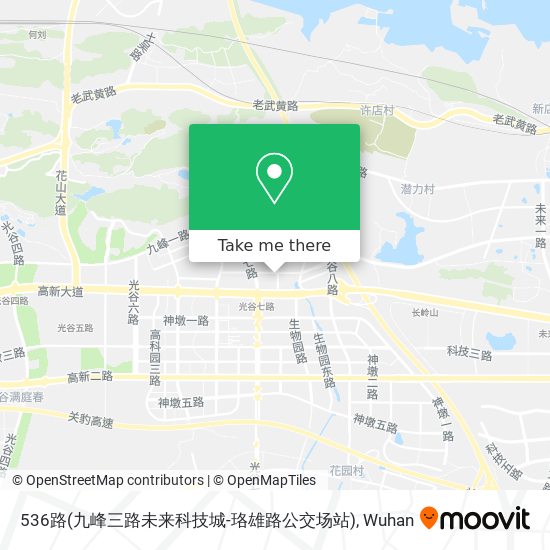 536路(九峰三路未来科技城-珞雄路公交场站) map