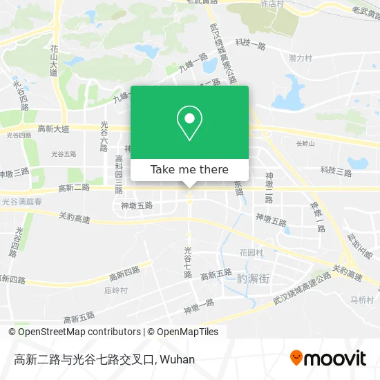 高新二路与光谷七路交叉口 map