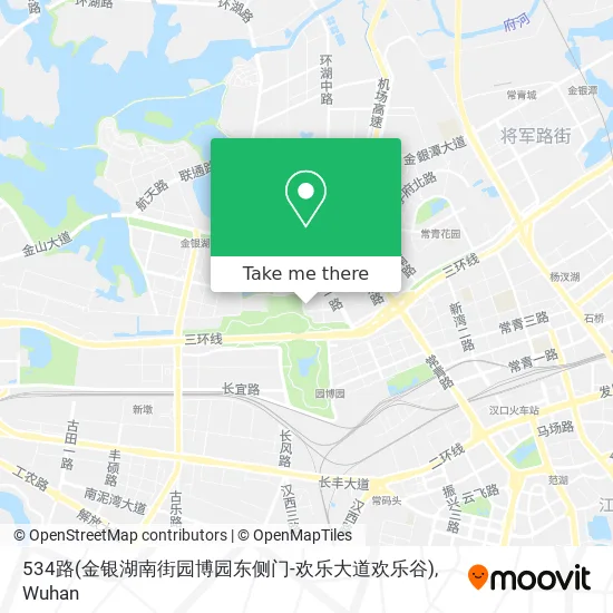 534路(金银湖南街园博园东侧门-欢乐大道欢乐谷) map