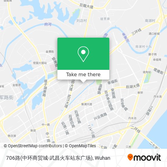 706路(中环商贸城-武昌火车站东广场) map