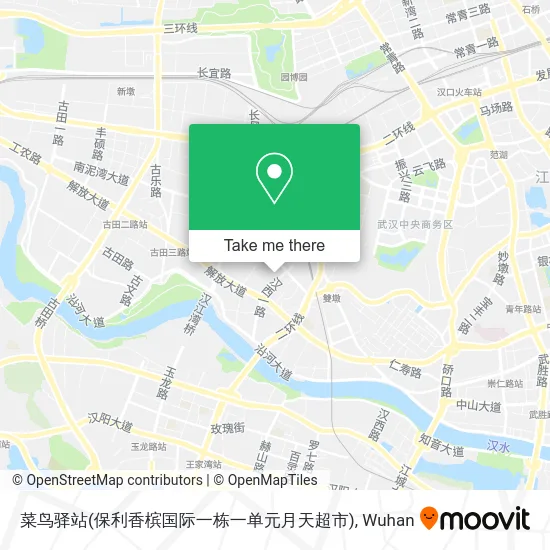 菜鸟驿站(保利香槟国际一栋一单元月天超市) map