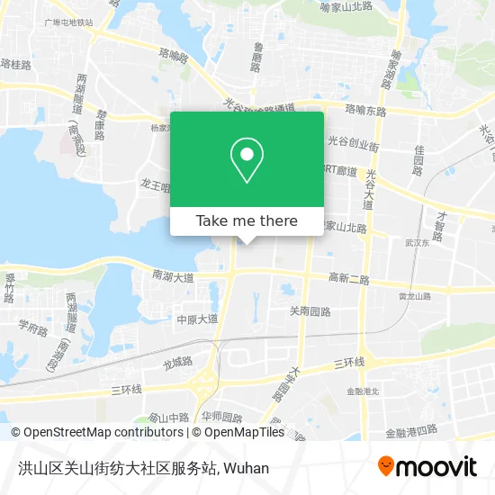 洪山区关山街纺大社区服务站 map