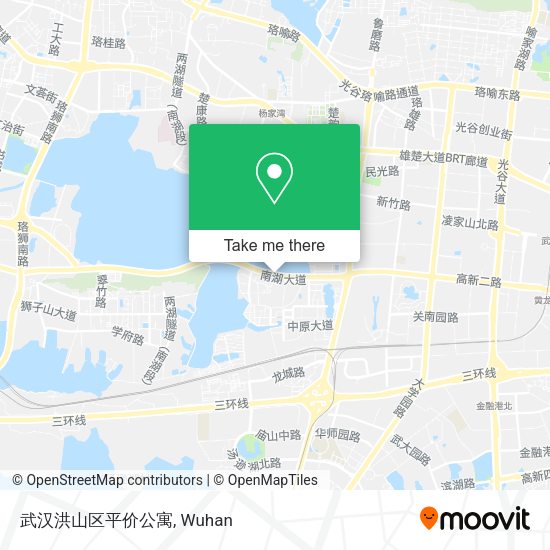 武汉洪山区平价公寓 map
