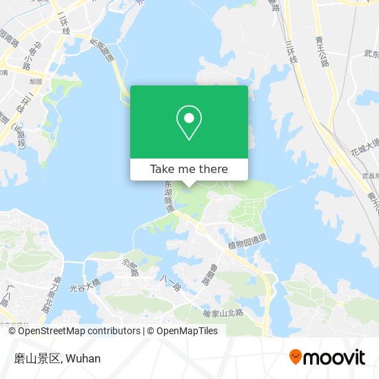 磨山景区 map