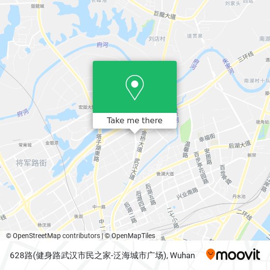 628路(健身路武汉市民之家-泛海城市广场) map
