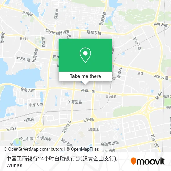 中国工商银行24小时自助银行(武汉黄金山支行) map