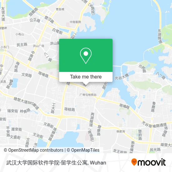 武汉大学国际软件学院-留学生公寓 map