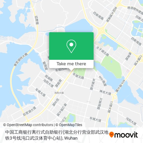 中国工商银行离行式自助银行(湖北分行营业部武汉地铁3号线沌口武汉体育中心站) map