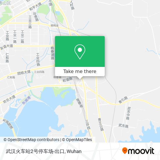 武汉火车站2号停车场-出口 map