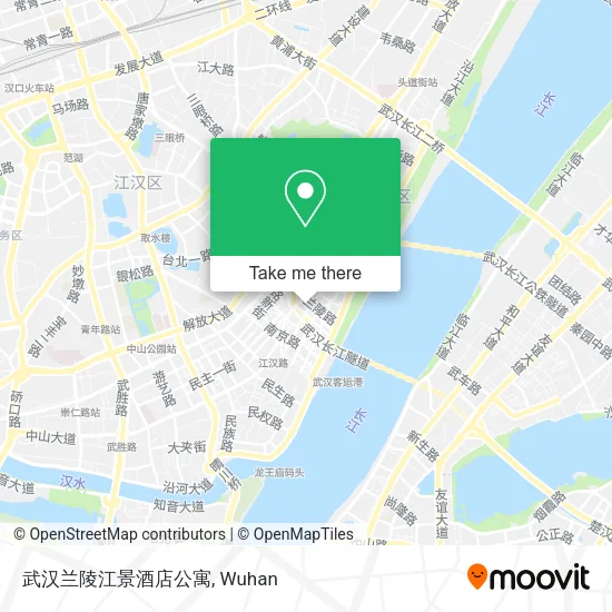 武汉兰陵江景酒店公寓 map
