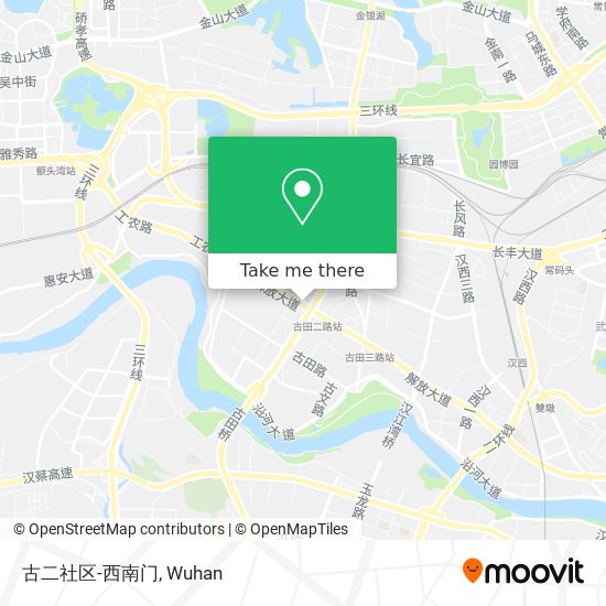 古二社区-西南门 map