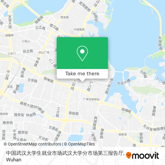 中国武汉大学生就业市场武汉大学分市场第三报告厅 map