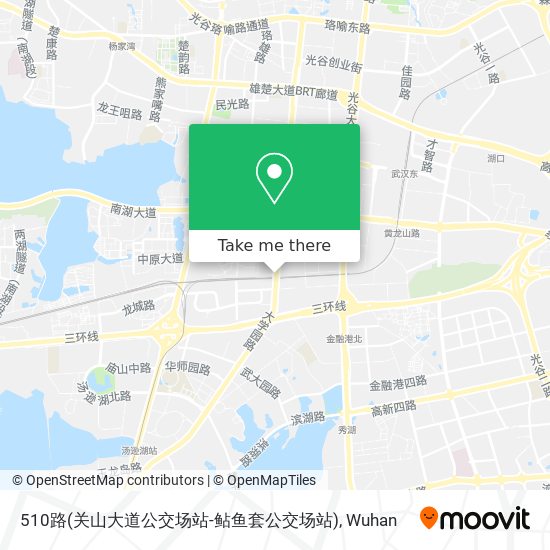 510路(关山大道公交场站-鲇鱼套公交场站) map