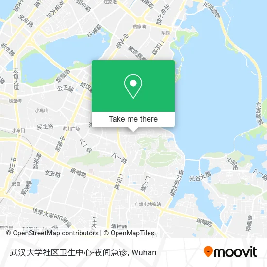 武汉大学社区卫生中心-夜间急诊 map
