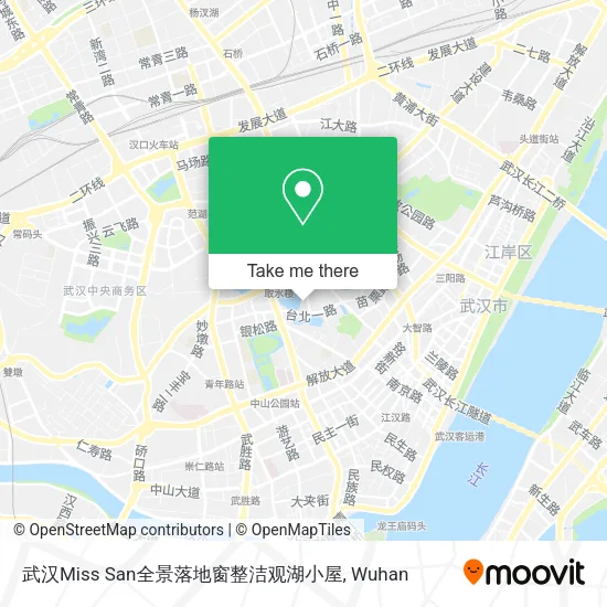 武汉Miss San全景落地窗整洁观湖小屋 map