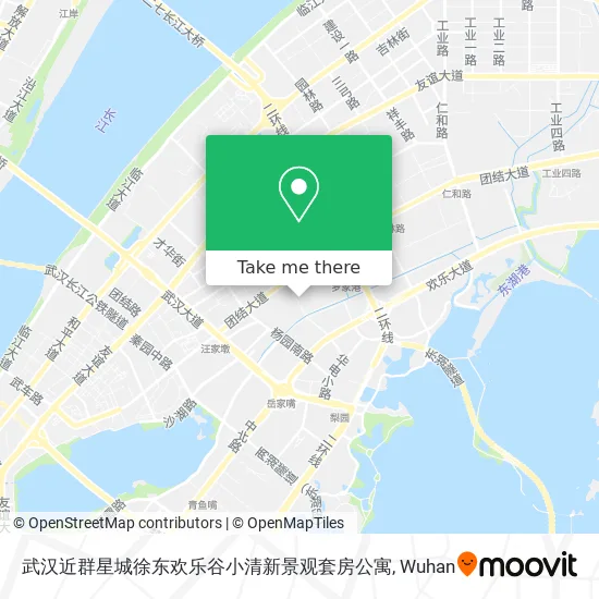 武汉近群星城徐东欢乐谷小清新景观套房公寓 map