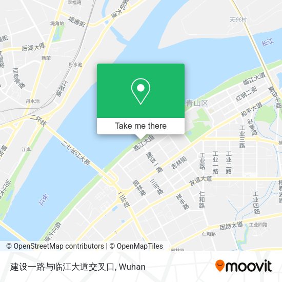建设一路与临江大道交叉口 map