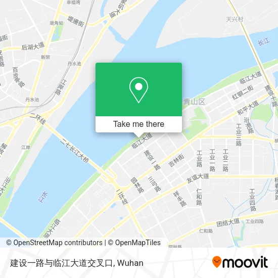 建设一路与临江大道交叉口 map